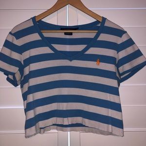Sold❌ Cropped Ralph Lauren Striped Shirt!